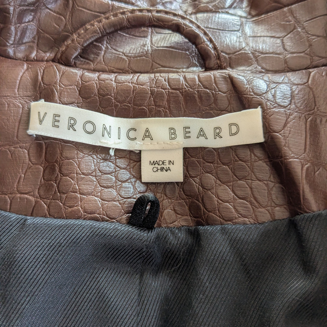 Veronica Beard Cooke Dickey Blazer Vegan Leather