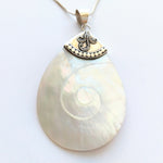 Sterling Silver & Mother of Pearl Pendant Necklace - C&J Collections Chicago
