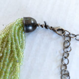 Green Multi Strand Micro Bead Necklace
