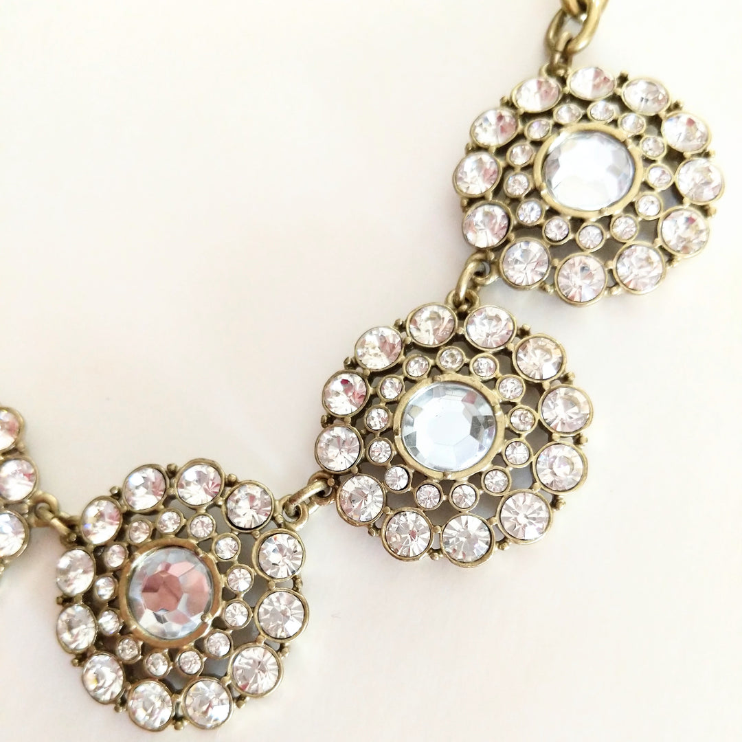 J. Crew Crystal Layered Circle Necklace