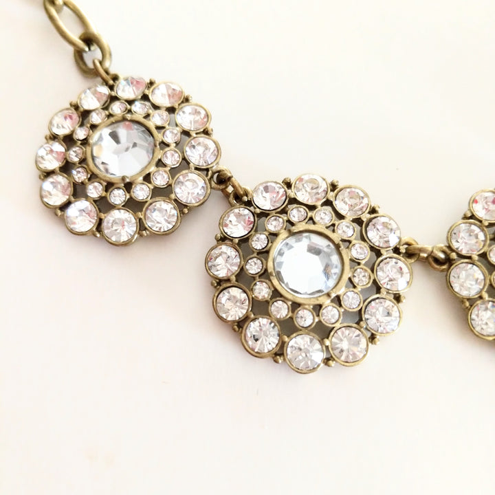 J. Crew Crystal Layered Circle Necklace