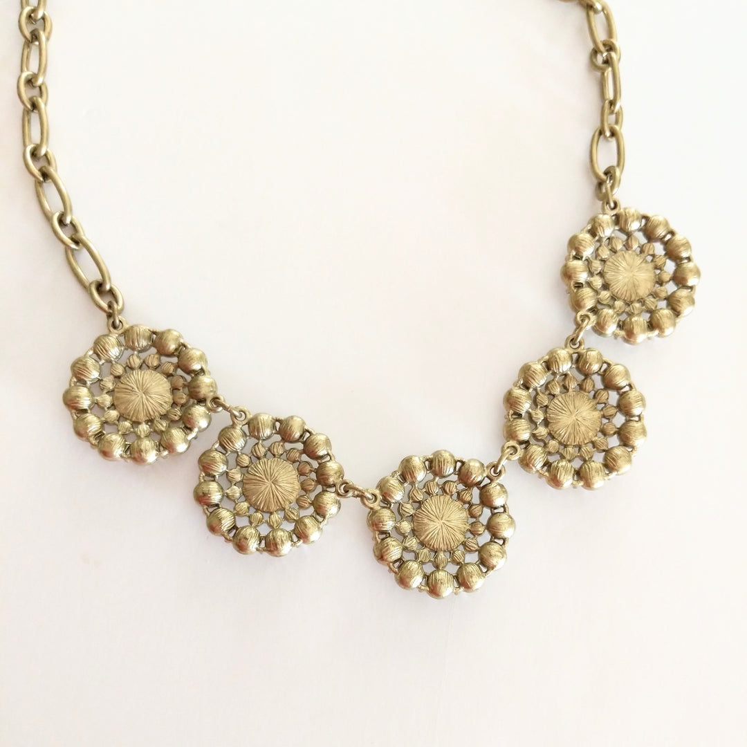 J. Crew Crystal Layered Circle Necklace
