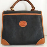 Dooney and Bourke Top Handle Satchel in Black and Tan