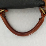 Dooney and Bourke Top Handle Satchel in Black and Tan