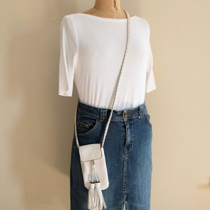Rebecca Minkoff Isobel Cell Phone Crossbody White
