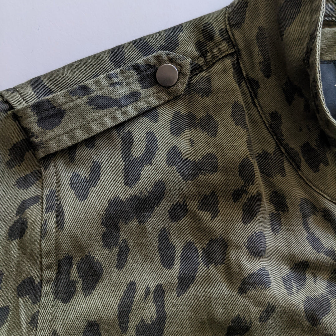 Rails Collins Green Leopard Print Jacket Size M