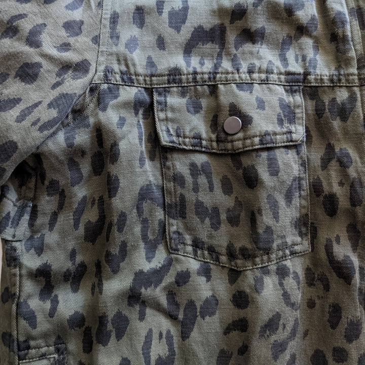 Rails Collins Green Leopard Print Jacket Size M