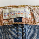 Geography Embroidered Jeans Size 33