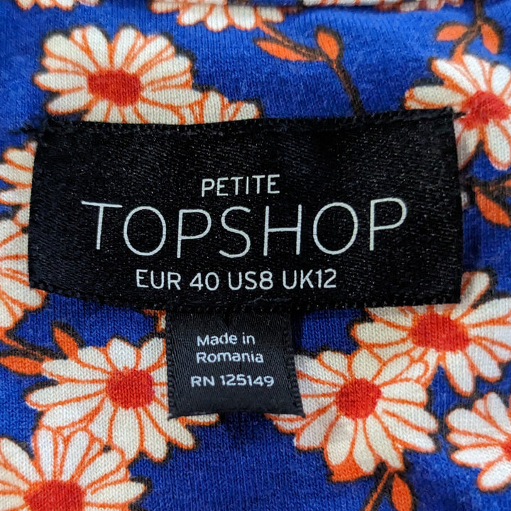 TopShop Print Mini Dress Size 8P