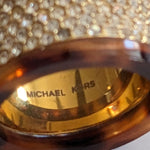 Michael Kors Tortoiseshell and Crystal Ring Size 6