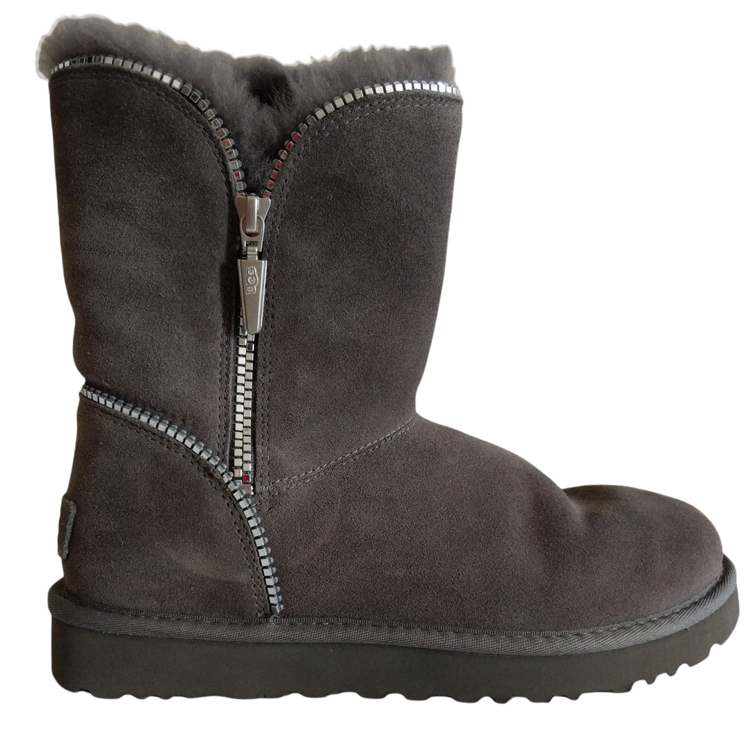 UGG Florence Boots in Grey Suede Size 7