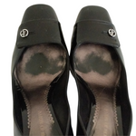 Giorgio Armani Crystal Embellished Logo Pumps Size 38.5