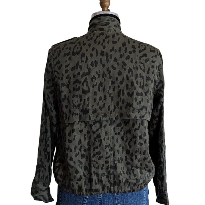 Rails Collins Green Leopard Print Jacket Size M