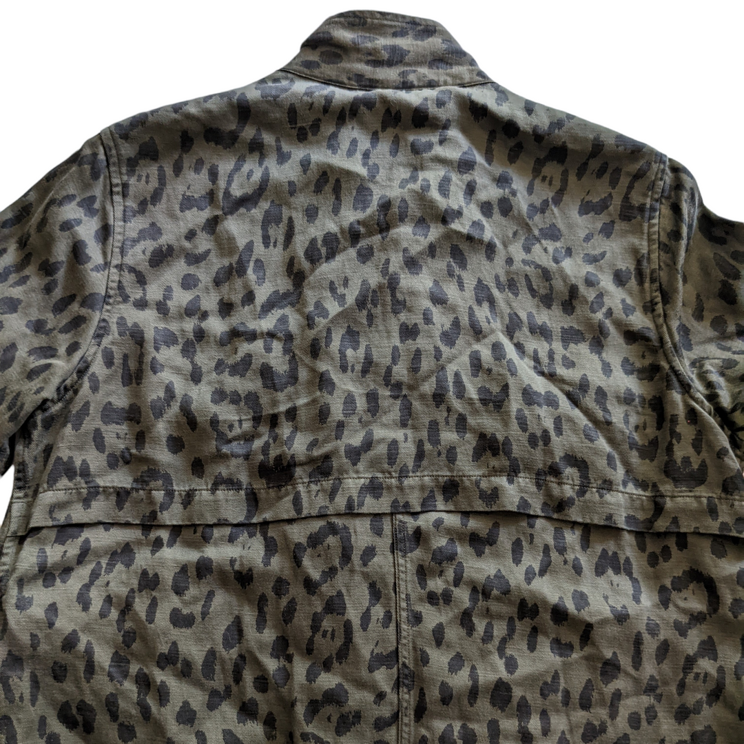 Rails Collins Green Leopard Print Jacket Size M