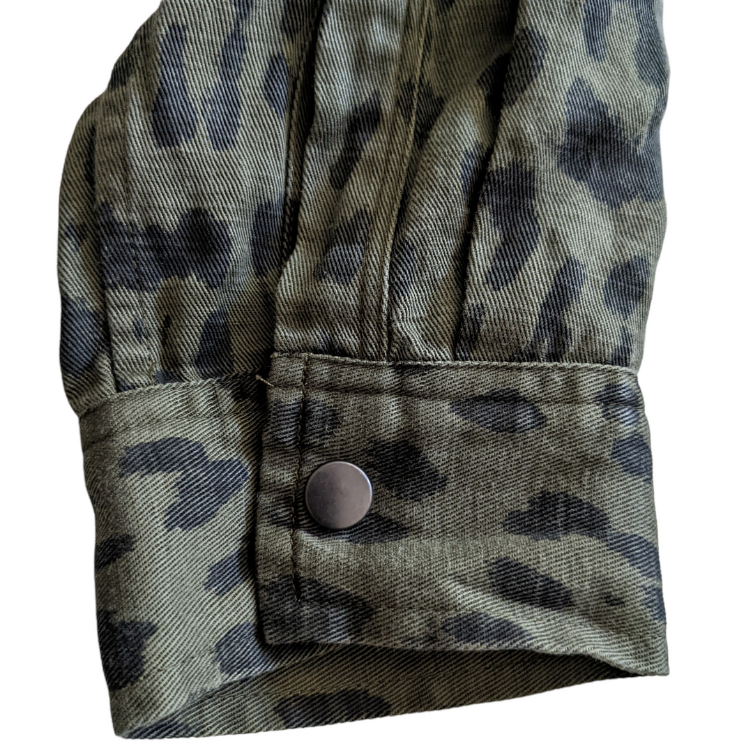 Rails Collins Green Leopard Print Jacket Size M