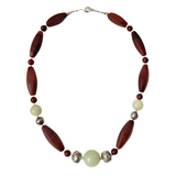 Hand Made Carmelite and Jade Bead Necklace