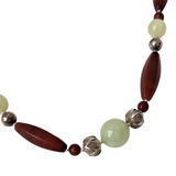 Hand Made Carmelite and Jade Bead Necklace