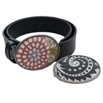 Ivan Leather Belt with 2 Buckles