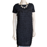 Max & Co Black Fringed Cocktail Dress Size 4