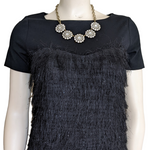 Max & Co Black Fringed Cocktail Dress Size 4