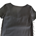 Max & Co Black Fringed Cocktail Dress Size 4