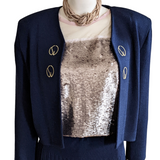 St John Cropped Open Cardigan Size Medium