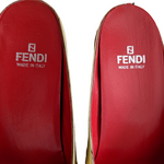 Fendi Gold Leather Mules Size 8