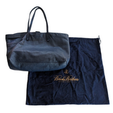 Brooks Brothers Navy Leather Tote