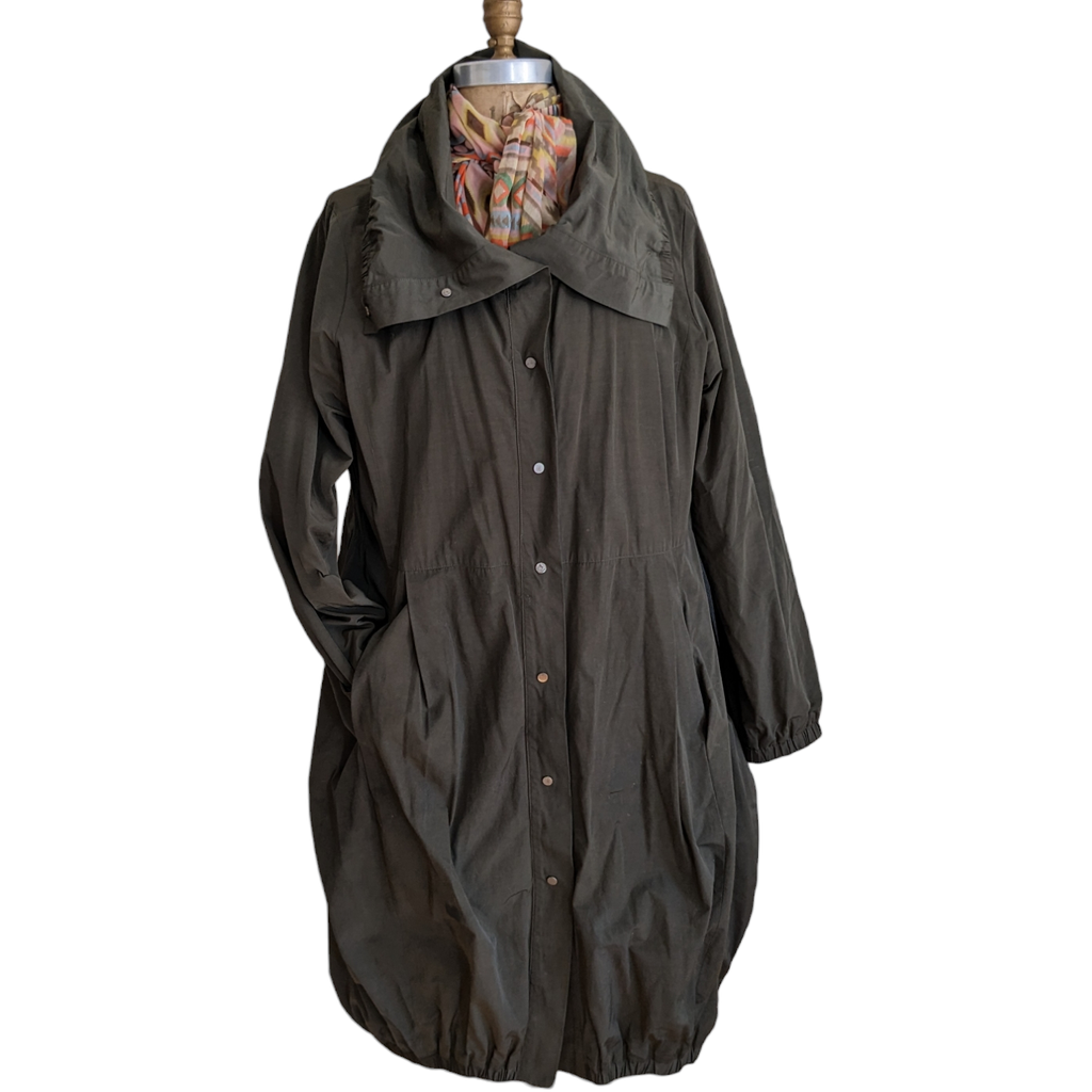 Eileen Fisher Olive Bubble Coat Size XL by C J Collections Chicago