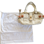 Chloe Cream Leather Shoulder Bag