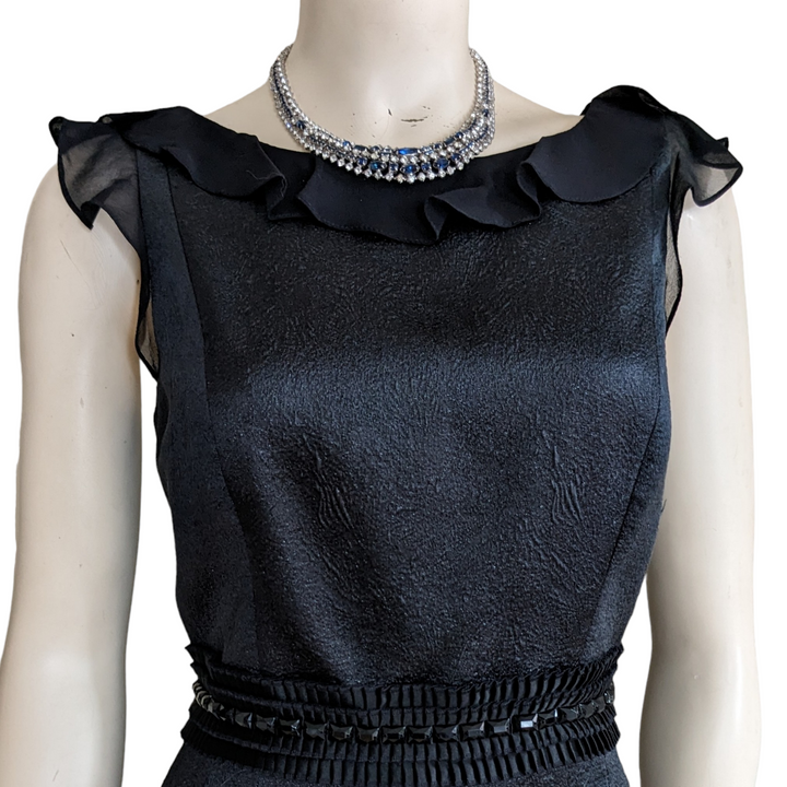 Carmen Marc Valvo Black Cocktail Dress Size 8