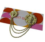Gold Tone Lion Collar Clip/Brooch