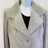 Anne Klein Gray Suede Blazer Size XL