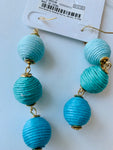 Charming Charlie Blue Varying Shades Ball Dangler Pierced Earrings