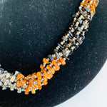 Ombré 5 Row Beaded Statement Necklace