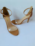 Heels Charm Nude and Clear Heeled Sandals Size 8