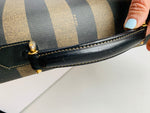 Fendi Vintage Pequin Pattern Striped Briefcase