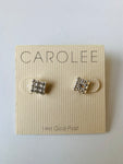 Carolee Rhinestone Square Post Earrings