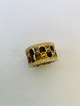 Michael Kors Brown MK Gold Tone Ring Size 7
