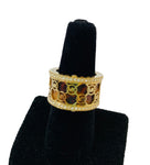 Michael Kors Brown MK Gold Tone Ring Size 7