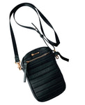 Stella & Dot Crush It Essentials Black Nylon Quilted Crossbody Purse