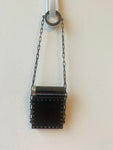 Authentic Valentino Garavani Black Mini Rockstud Lipstick Minaudiere Charm