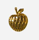 Vintage Woven Gold Tone Apple Brooch/Pin