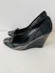 Moschino Cheap and Chic Plaid Wedge Shoe Size 38.5