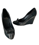 Moschino Cheap and Chic Plaid Wedge Shoe Size 38.5