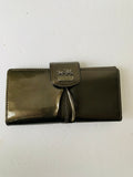 Coach Grey Patent Leather Slim Skinny Travel ID Wallet