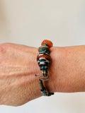 Handmade Sterling Silver Sandalwood Stone Bracelet