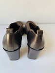 Donald Pliner Brown Stretch Fabric/Leather Pumps Size 7