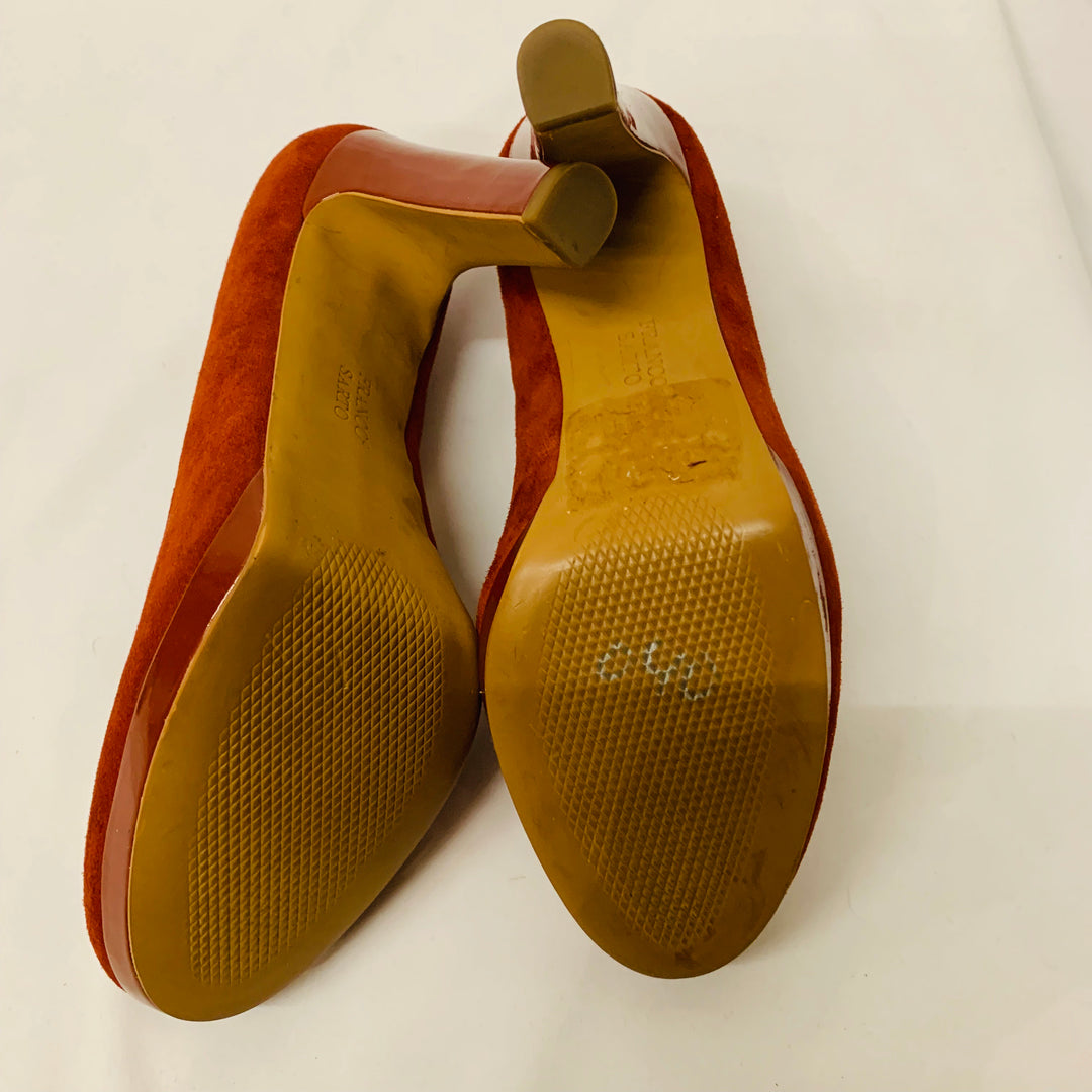 Franco Sarto Rust Balada Suede Pump Size 7