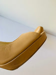 Jimmy Choo Nude Leather Peep Toe Platform Pumps Size 38.5
